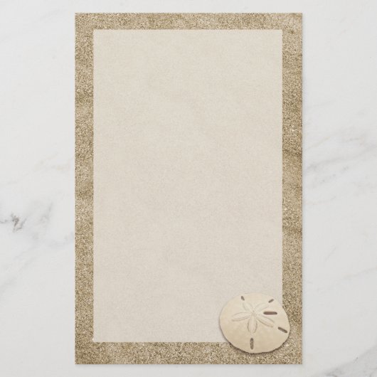 Elegantes Sand-Dollar-Stationar 4 Briefpapier (Vorderseite)