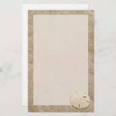 Elegantes Sand-Dollar-Stationar 4 Briefpapier (Vorne/Hinten)