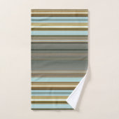 Elegantes Sandy Beach Rose Gold gestreiftes Muster Badhandtuch Set (Handtuch)