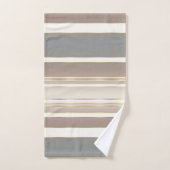 Elegantes Sandy Beach Striping Muster Badhandtuch Set (Handtuch)