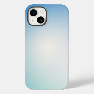 Elegantes sanftes Blau und Weiß Ombre Case-Mate iPhone 14 Hülle