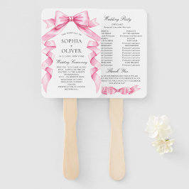 Elegantes, sanftes, rosa, handgezeichnetes Bow-Hoc Fächer