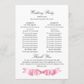 Elegantes, sanftes, rosa, handgezeichnetes Bow-Hoc Programm (Rückseite)