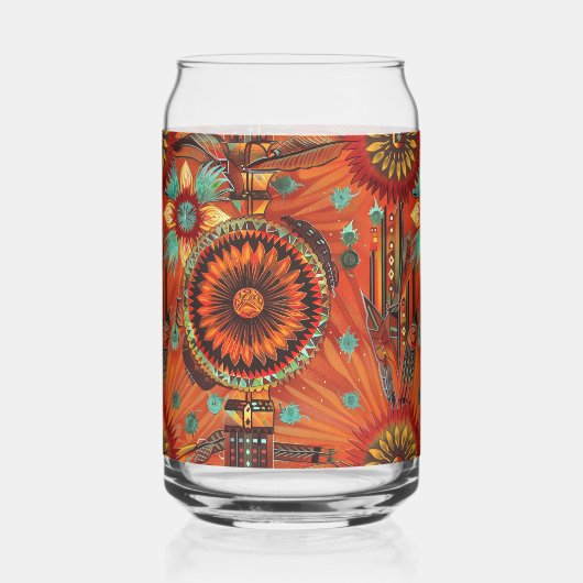 Elegantes Saphir "Intricate Echoes" gedruckt Can G Dosenglas (Vorderseite)