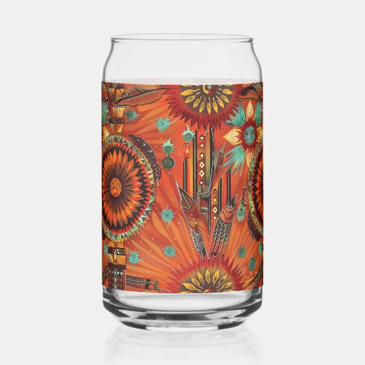 Elegantes Saphir "Intricate Echoes" gedruckt Can G Dosenglas (Rückseite)