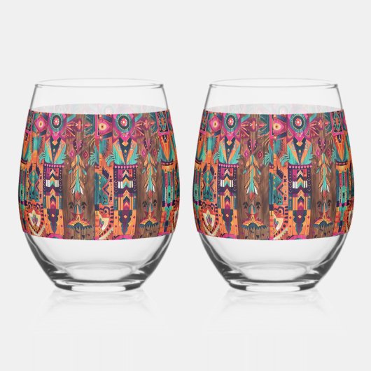 Elegantes Saphir "Legacy of the Sun Empire" Stemle Weinglas Ohne Stiel (Rechts)