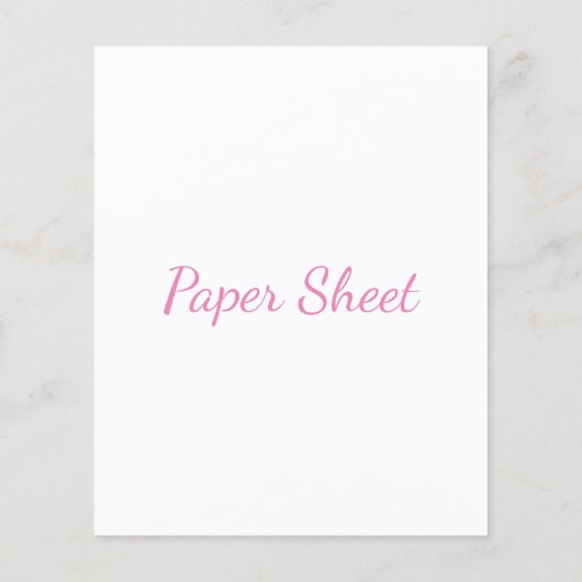 Elegantes Satin-Flachpapier (Rückseite)