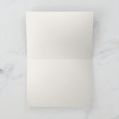 Elegantes Sattelleder Monogramm Custom Dankeskarte (Innenseite)