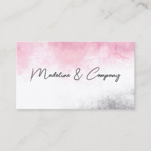 elegantes, sauberes Aquarellrot und grau minimalis Visitenkarte