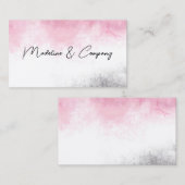 elegantes, sauberes Aquarellrot und grau minimalis Visitenkarte (Vorne/Hinten)