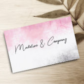 elegantes, sauberes Aquarellrot und grau minimalis Visitenkarte