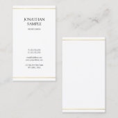 Elegantes sauberes Design Modernes Gold Look Trend Visitenkarte (Vorne/Hinten)