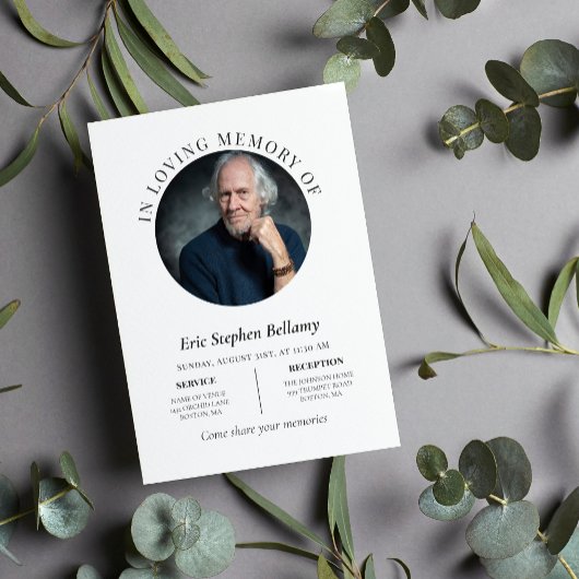 Elegantes, sauberes Foto Einladung