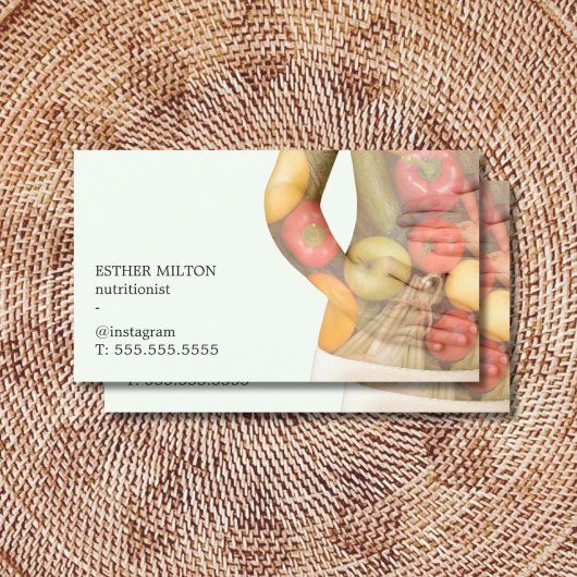 Elegantes sauberes Gemüse Körperernährer Visitenkarte