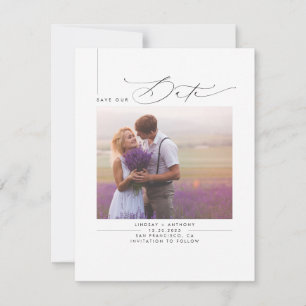 Elegantes, sauberes, Minimalistisches Save the Dat Date