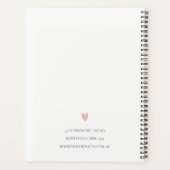 Elegantes sauberes rosa grünes Wasser, Peony Flora Planer (Rückseite)