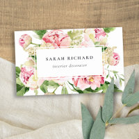 Elegantes sauberes rosa grünes Wasser, Peony Flora