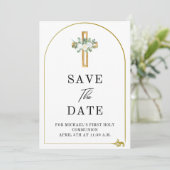 Elegantes 'Save the Date' Einladung (Stehend Vorderseite)