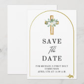 Elegantes 'Save the Date' Einladung (Vorne/Hinten)
