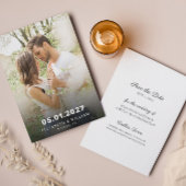 Elegantes Save the Date Foto Hochzeitsankündigung Einladung