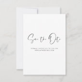 Elegantes Save the Date Foto Modernes Skript (Rückseite)
