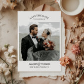 Elegantes Save the Date Foto QR Code Hochzeit Einladung