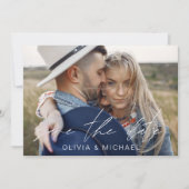 Elegantes, Save the Date handgeschriebenes Foto (Vorderseite)