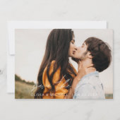 Elegantes Save the Date handgeschriebenes Foto Min Einladung (Vorderseite)