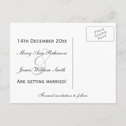 Elegantes Save the Date Party Sparkle Blue Ankündigungspostkarte (Rückseite)