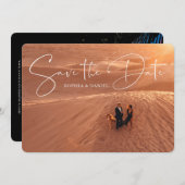 Elegantes, Save the Date zweiseitiges Foto (Vorne/Hinten)