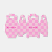 Elegantes Schachbrett in Weiß und Pastellrosa Geschenkschachtel (Ungefaltet)