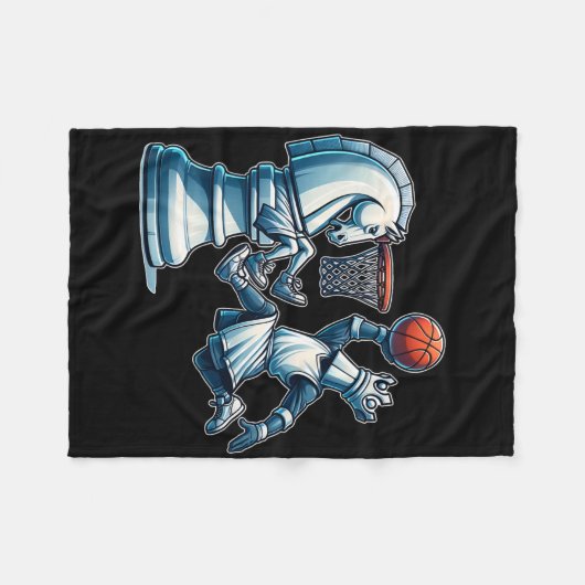 Elegantes Schachbrettspiel Fleecedecke (Vorderseite (Horizontal))