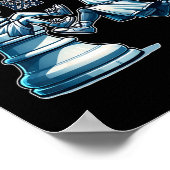 Elegantes Schachbrettspiel Poster (Ecke)