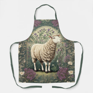 Elegantes Schaf-Lavendel-Blumenhintergrund Schürze