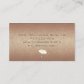 Elegantes, schick-glänzendes Rose Visitenkarte (Rückseite)