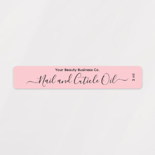 Elegantes schick rosa Nagel Schönheitsprodukt Etiketten