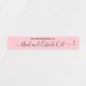 Elegantes schick rosa Nagel Schönheitsprodukt Etiketten (Design 2)