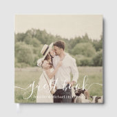 elegantes, schick-script-Foto Gästebuch (Vorderseite)