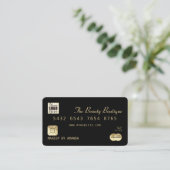 Elegantes schicke Black Gold Luxury Credit Card Lo Visitenkarte (Stehend Vorderseite)