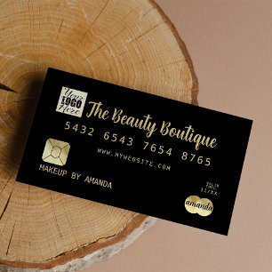 Elegantes schicke Black Gold Luxury Credit Card Lo Visitenkarte