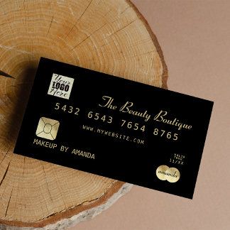 Elegantes schicke Black Gold Luxury Credit Card Lo Visitenkarte