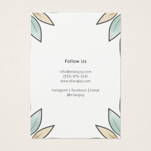 Elegantes, schicke Foliage Runway-Muster (Rückseite)