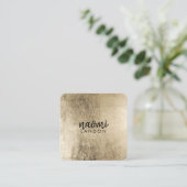 Elegantes schicke Gold, modernes, quadratisches Sc Quadratische Visitenkarte (Stehend Vorderseite)