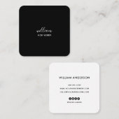 Elegantes schicke Gold, modernes, quadratisches Sc Quadratische Visitenkarte (Vorne/Hinten)