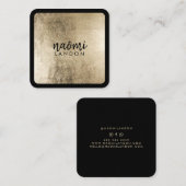 Elegantes schicke Gold, modernes, quadratisches Sc Quadratische Visitenkarte (Vorne/Hinten)
