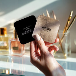 Elegantes schicke Gold, modernes, quadratisches Sc Quadratische Visitenkarte