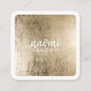 Elegantes schicke Gold, modernes, quadratisches We Quadratische Visitenkarte