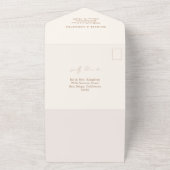 Elegantes schicke Gold Wax Siegel Minimalistisch H All In One Einladung (Außenbereich)