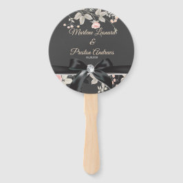 Elegantes, schicke Hochzeitsprogramm für Flora und Fächer