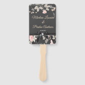 Elegantes, schicke Hochzeitsprogramm für Flora und Fächer (Vorderseite)